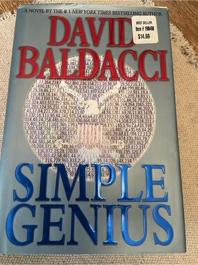 David Baldacci Simple Genius Hardcover - Blue and Red Cover